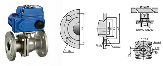電動法蘭球閥結(jié)構圖